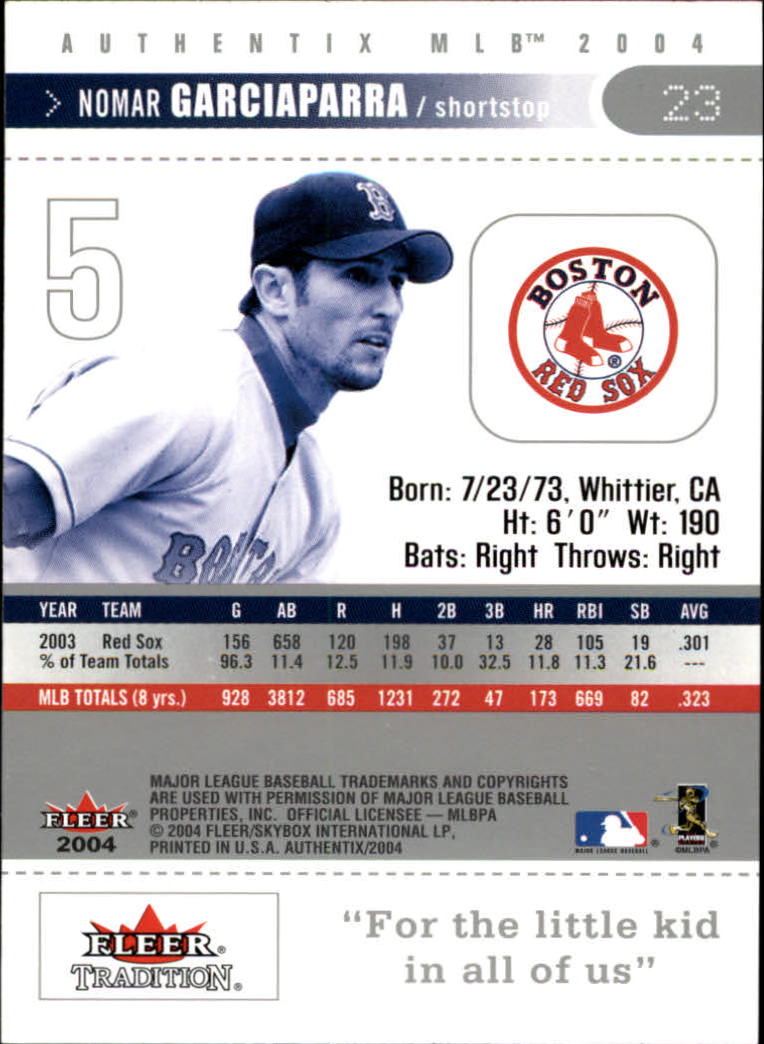 2004 Fleer Authentix Baseball "Main Set" Cards - Picture 47 of 199