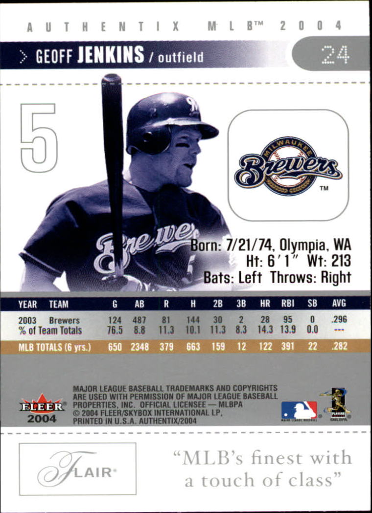 2004 Fleer Authentix Baseball "Main Set" Cards - Picture 49 of 199