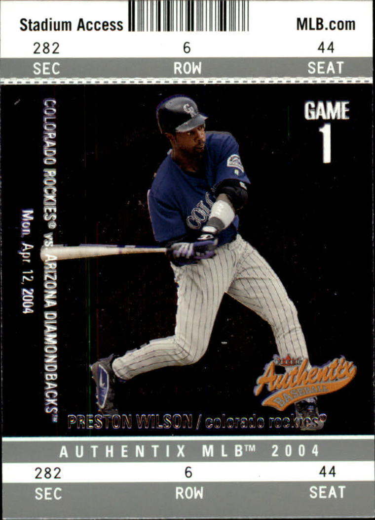 2004 Fleer Authentix Baseball "Main Set" Cards - Picture 52 of 199