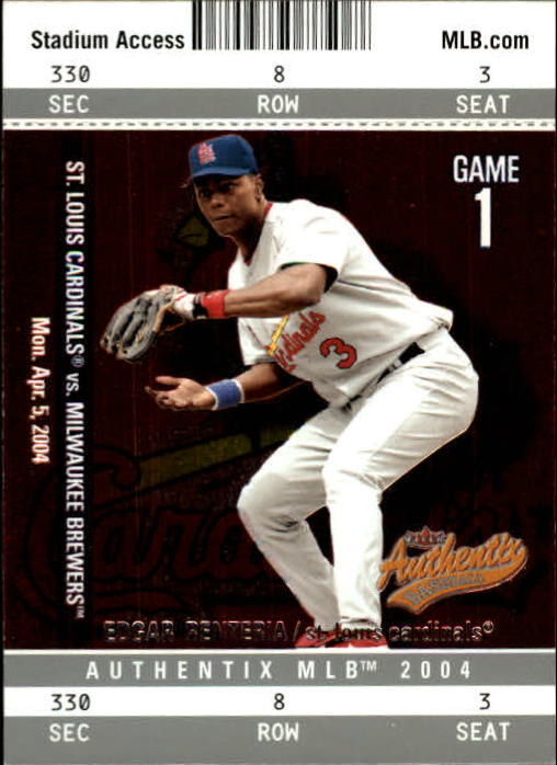 2004 Fleer Authentix Baseball "Main Set" Cards - Picture 64 of 199