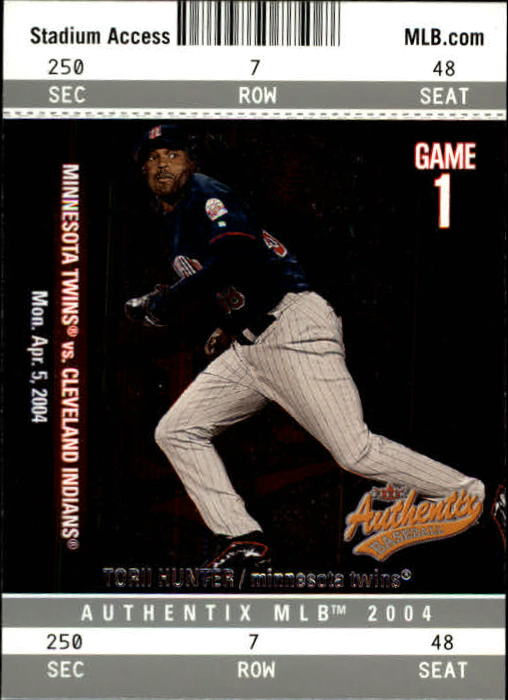 2004 Fleer Authentix Baseball "Main Set" Cards - Picture 66 of 199