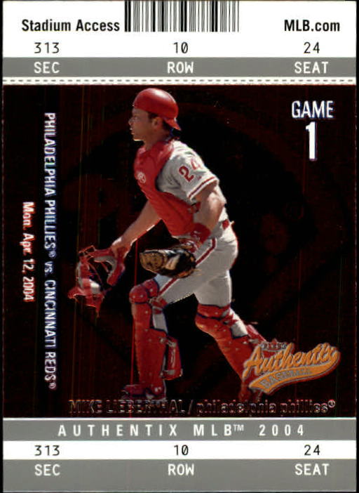 2004 Fleer Authentix Baseball "Main Set" Cards - Picture 76 of 199