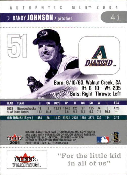 2004 Fleer Authentix Baseball "Main Set" Cards - Picture 81 of 199