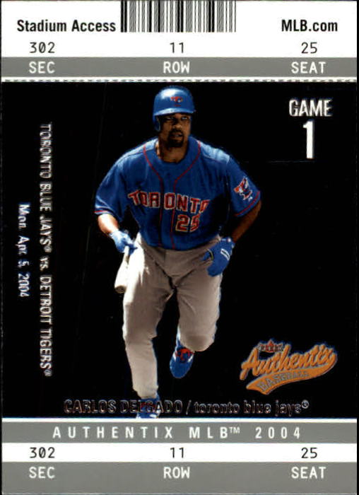 2004 Fleer Authentix Baseball "Main Set" Cards - Picture 86 of 199