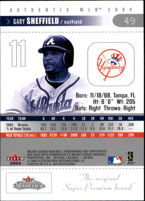 2004 Fleer Authentix Baseball "Main Set" Cards - Picture 97 of 199