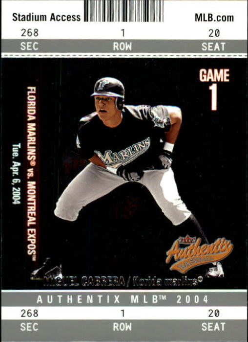 2004 Fleer Authentix Baseball "Main Set" Cards - Picture 112 of 199