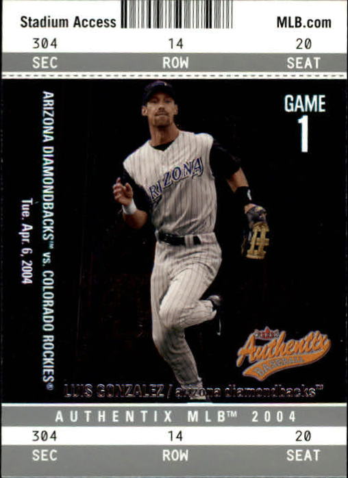 2004 Fleer Authentix Baseball "Main Set" Cards - Picture 114 of 199