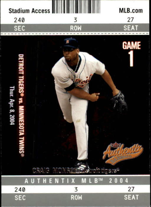 2004 Fleer Authentix Baseball "Main Set" Cards - Picture 118 of 199