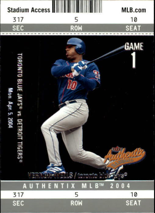 2004 Fleer Authentix Baseball "Main Set" Cards - Picture 120 of 199