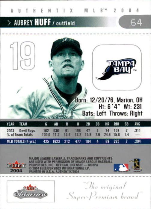 2004 Fleer Authentix Baseball "Main Set" Cards - Picture 127 of 199