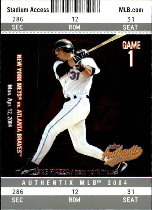 2004 Fleer Authentix Baseball "Main Set" Cards - Picture 128 of 199