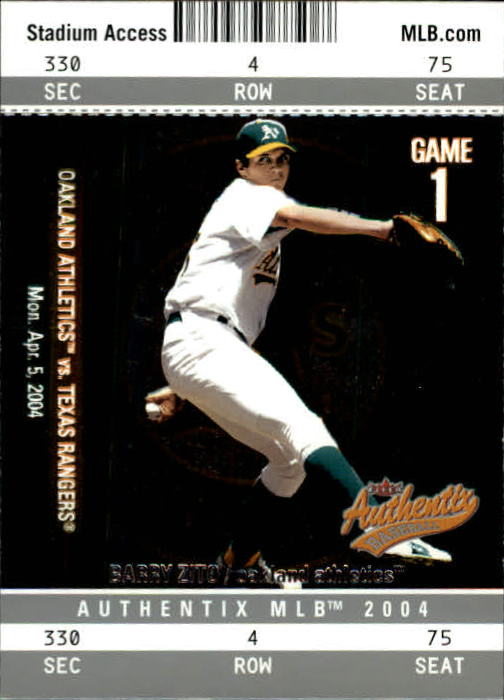 2004 Fleer Authentix Baseball "Main Set" Cards - Picture 138 of 199