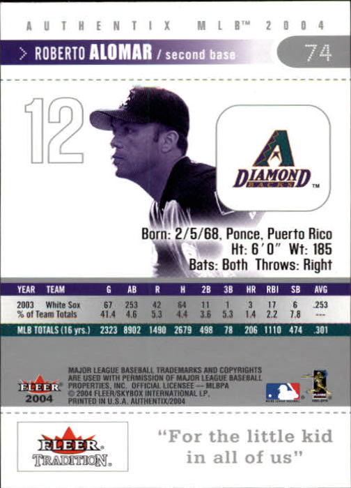 2004 Fleer Authentix Baseball "Main Set" Cards - Picture 147 of 199