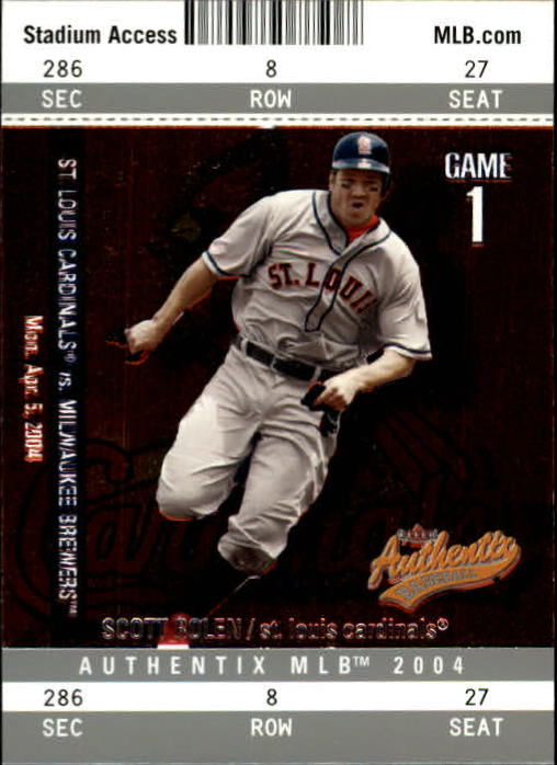 2004 Fleer Authentix Baseball "Main Set" Cards - Picture 148 of 199