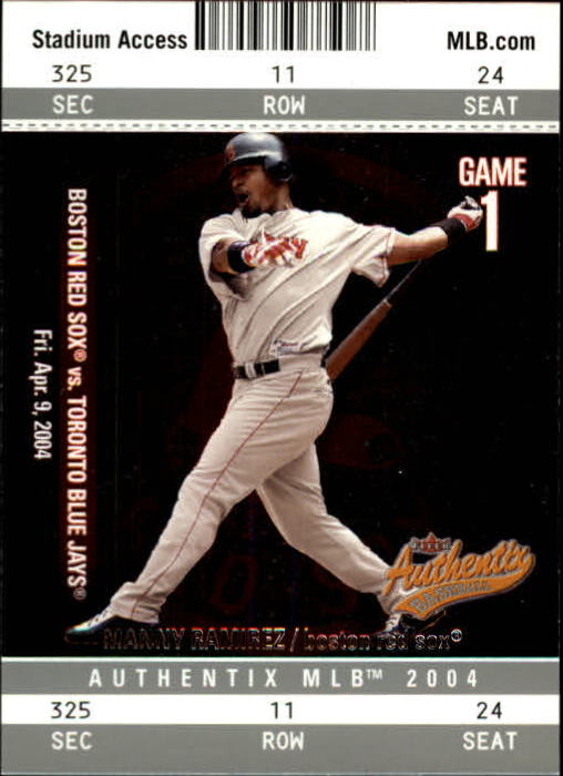 2004 Fleer Authentix Baseball "Main Set" Cards - Picture 150 of 199