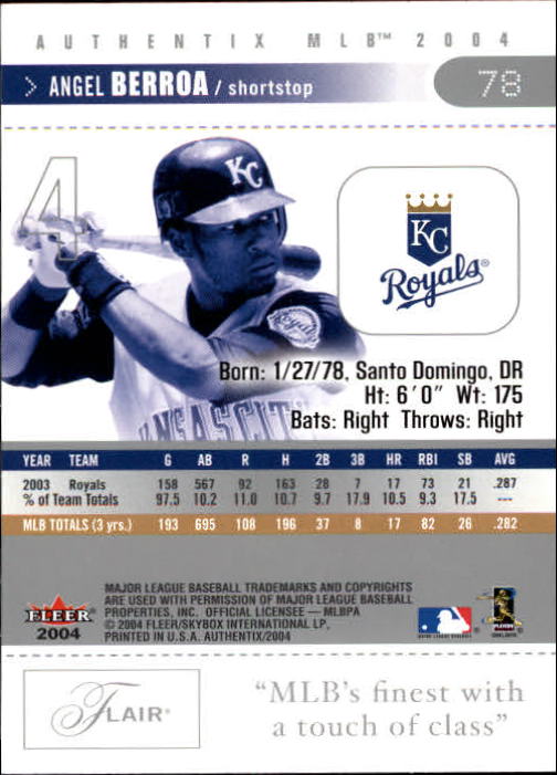 2004 Fleer Authentix Baseball "Main Set" Cards - Picture 155 of 199