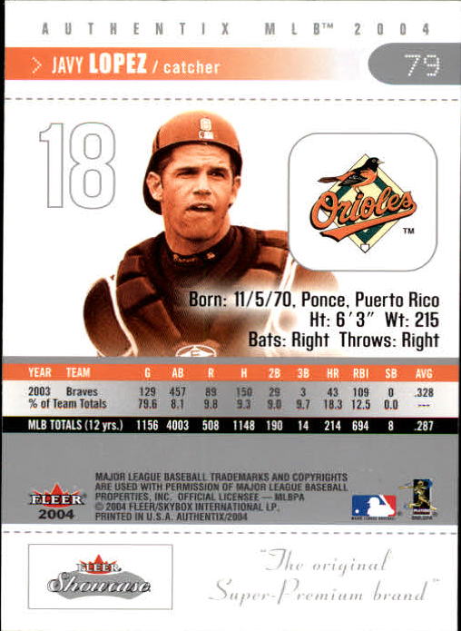 2004 Fleer Authentix Baseball "Main Set" Cards - Picture 157 of 199