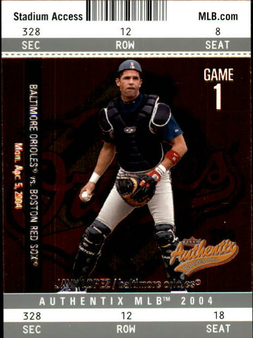 2004 Fleer Authentix Baseball "Main Set" Cards - Picture 156 of 199