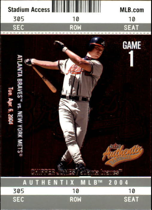 2004 Fleer Authentix Baseball "Main Set" Cards - Picture 162 of 199