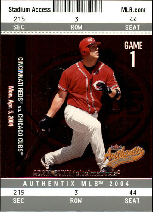 2004 Fleer Authentix Baseball "Main Set" Cards - Picture 172 of 199