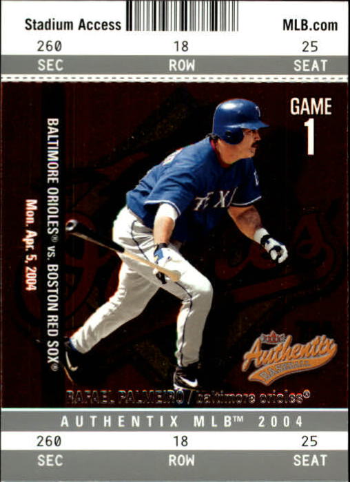2004 Fleer Authentix Baseball "Main Set" Cards - Picture 174 of 199
