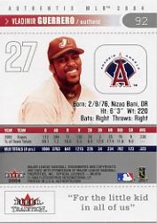 2004 Fleer Authentix Baseball "Main Set" Cards - Picture 183 of 199