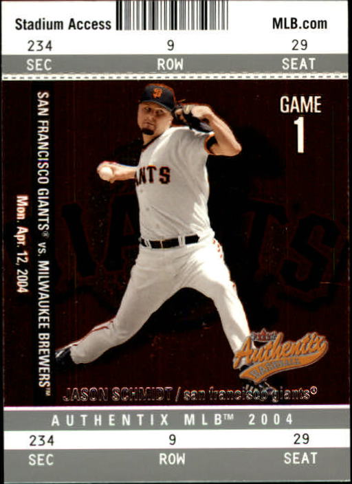 2004 Fleer Authentix Baseball "Main Set" Cards - Picture 186 of 199