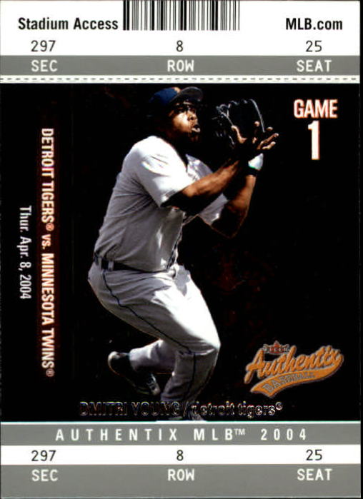 2004 Fleer Authentix Baseball "Main Set" Cards - Picture 188 of 199