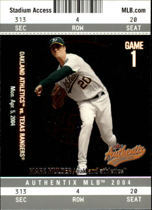 2004 Fleer Authentix Baseball "Main Set" Cards - Picture 192 of 199