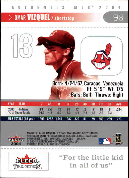 2004 Fleer Authentix Baseball "Main Set" Cards - Picture 195 of 199