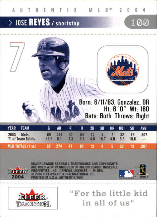 2004 Fleer Authentix Baseball "Main Set" Cards - Picture 199 of 199