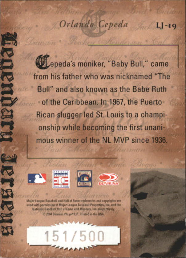 Tarjetas ""insertar e insertar paralelas"" de béisbol Donruss Classics 2004 - Imagen 5 de 123