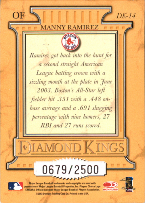 2004 Donruss Baseball "Insert and Insert Parallel" Cards - Picture 33 of 93