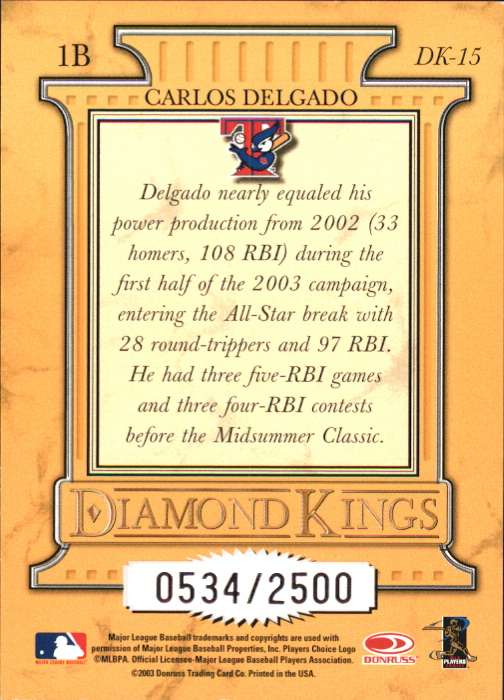 2004 Donruss Baseball "Insert and Insert Parallel" Cards - Picture 35 of 93