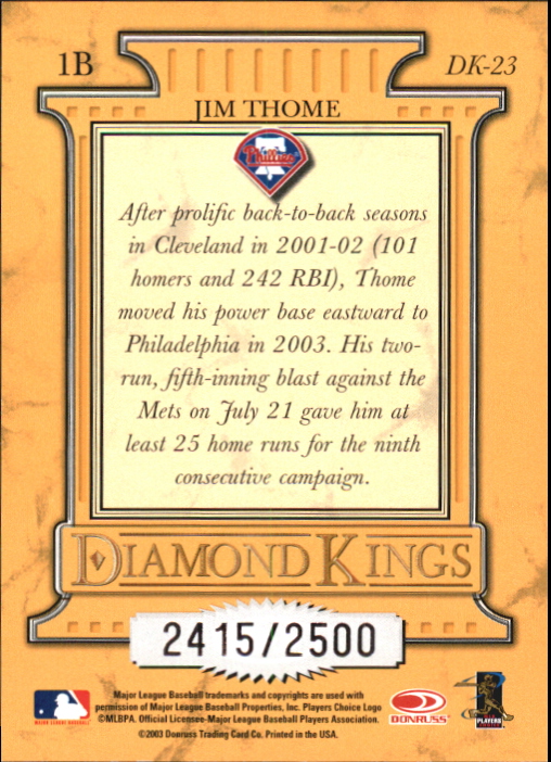 2004 Donruss Baseball "Insert and Insert Parallel" Cards - Picture 39 of 93