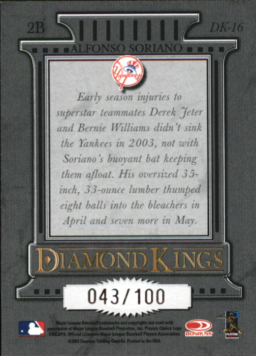 2004 Donruss Baseball "Insert and Insert Parallel" Cards - Picture 45 of 93