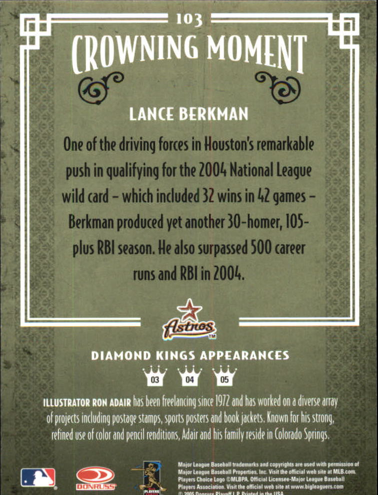 thumbnail 77  - 2005 Diamond Kings Framed Red Baseball Card Pick