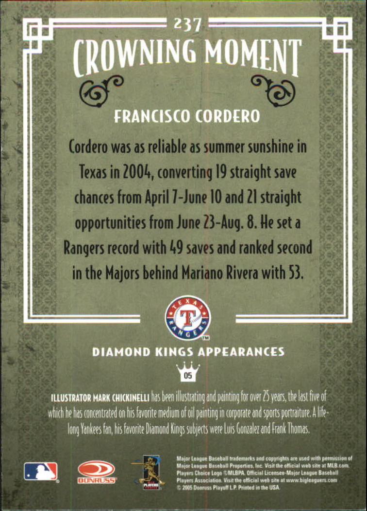 thumbnail 163  - 2005 Diamond Kings Framed Red Baseball Card Pick