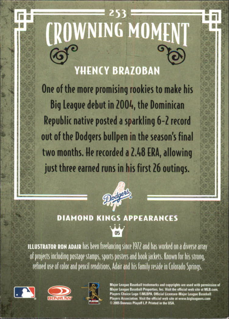 thumbnail 171  - 2005 Diamond Kings Framed Red Baseball Card Pick