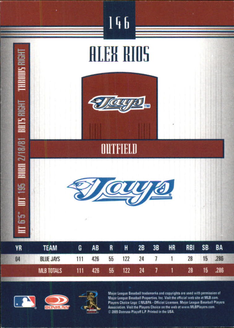 Juego principal"" de tarjetas de béisbol Donruss Signature 2005 - Imagen 35 de 39