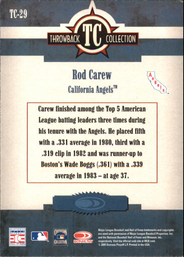 2005 Throwback Threads Baseball "Throwback Collection" Insert and Parallel Cards - Picture 11 of 59