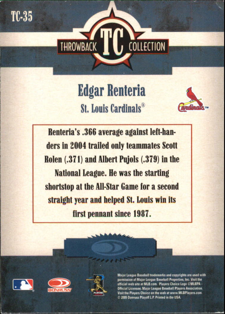 2005 Throwback Threads Baseball "Throwback Collection" Insert and Parallel Cards - Picture 17 of 59