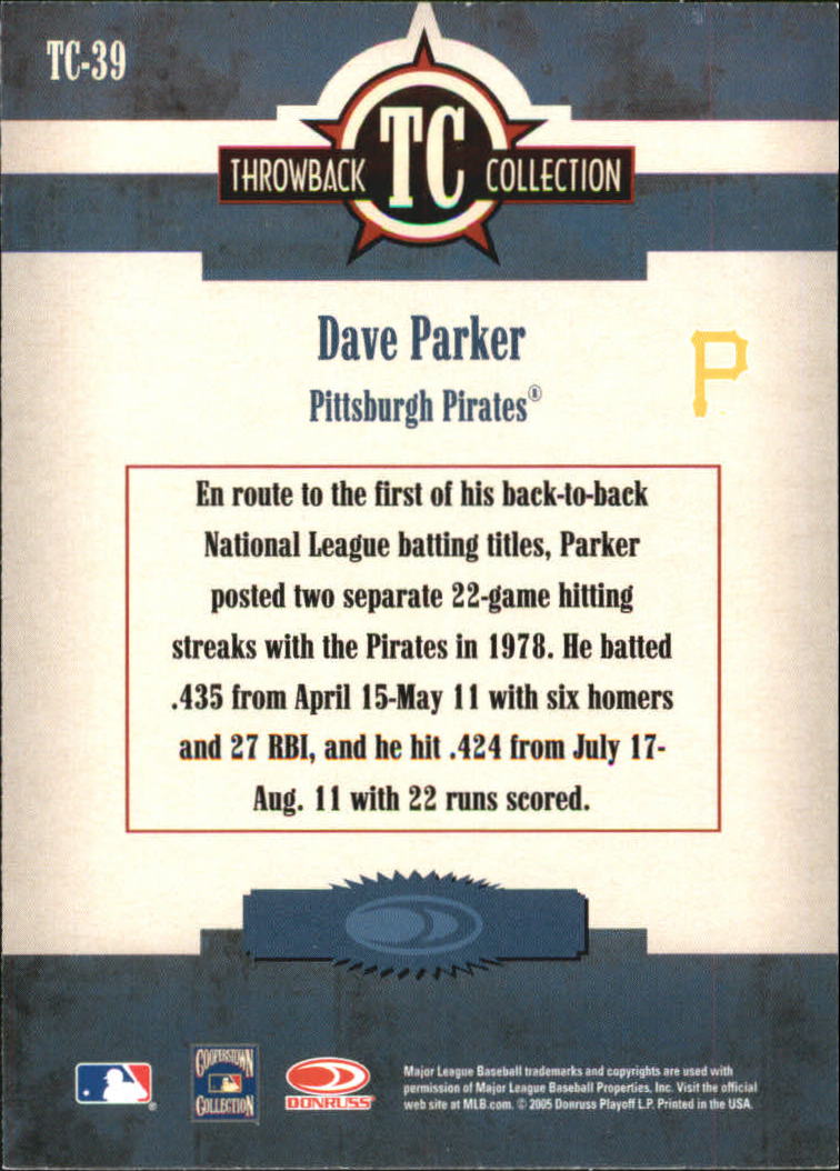 2005 Throwback Threads Baseball "Throwback Collection" Insert and Parallel Cards - Picture 23 of 59