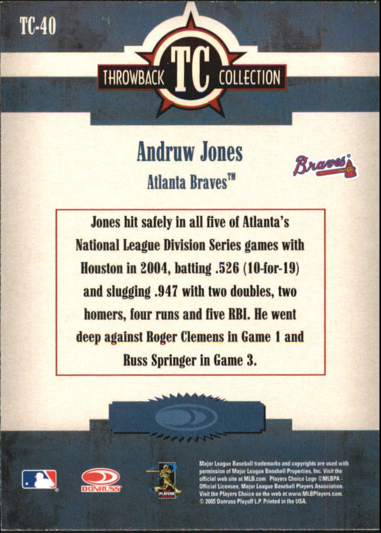 2005 Throwback Threads Baseball "Throwback Collection" Insert and Parallel Cards - Picture 25 of 59
