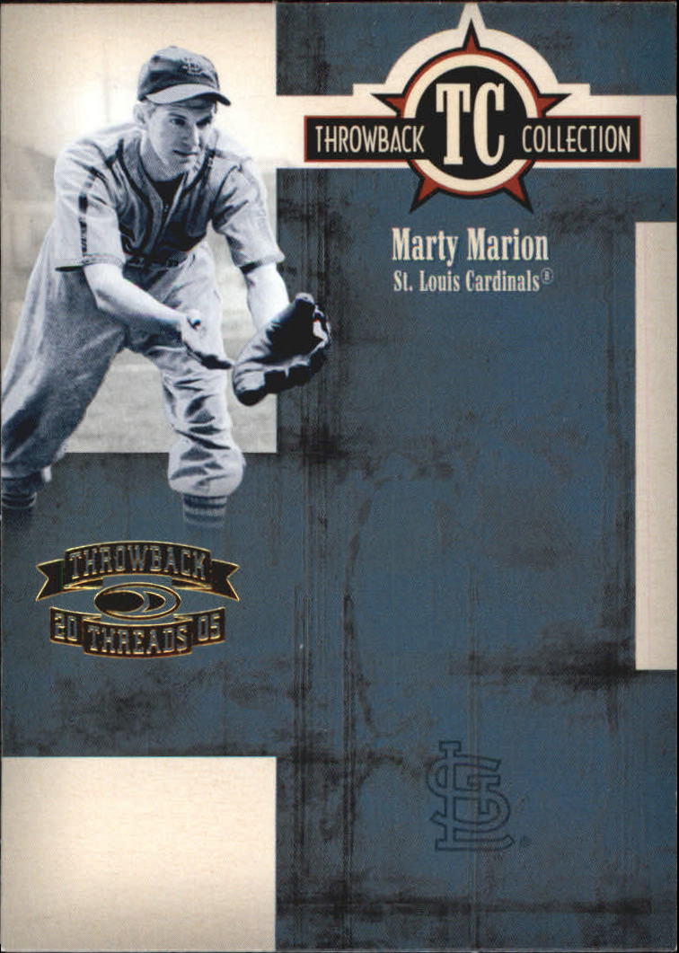 2005 Throwback Threads Baseball "Throwback Collection" Insert and Parallel Cards - Picture 40 of 59