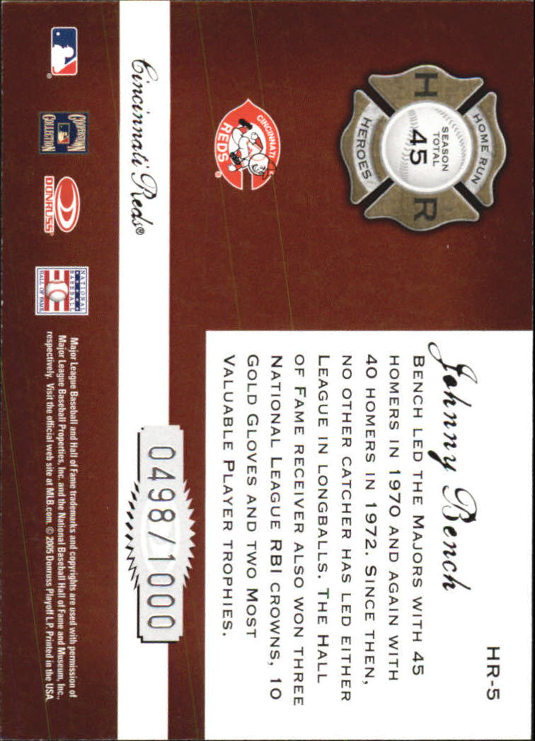 Donruss Classics Baseball 2005 "Home Run Heroes" inserto e carte parallele - Foto 9 di 87