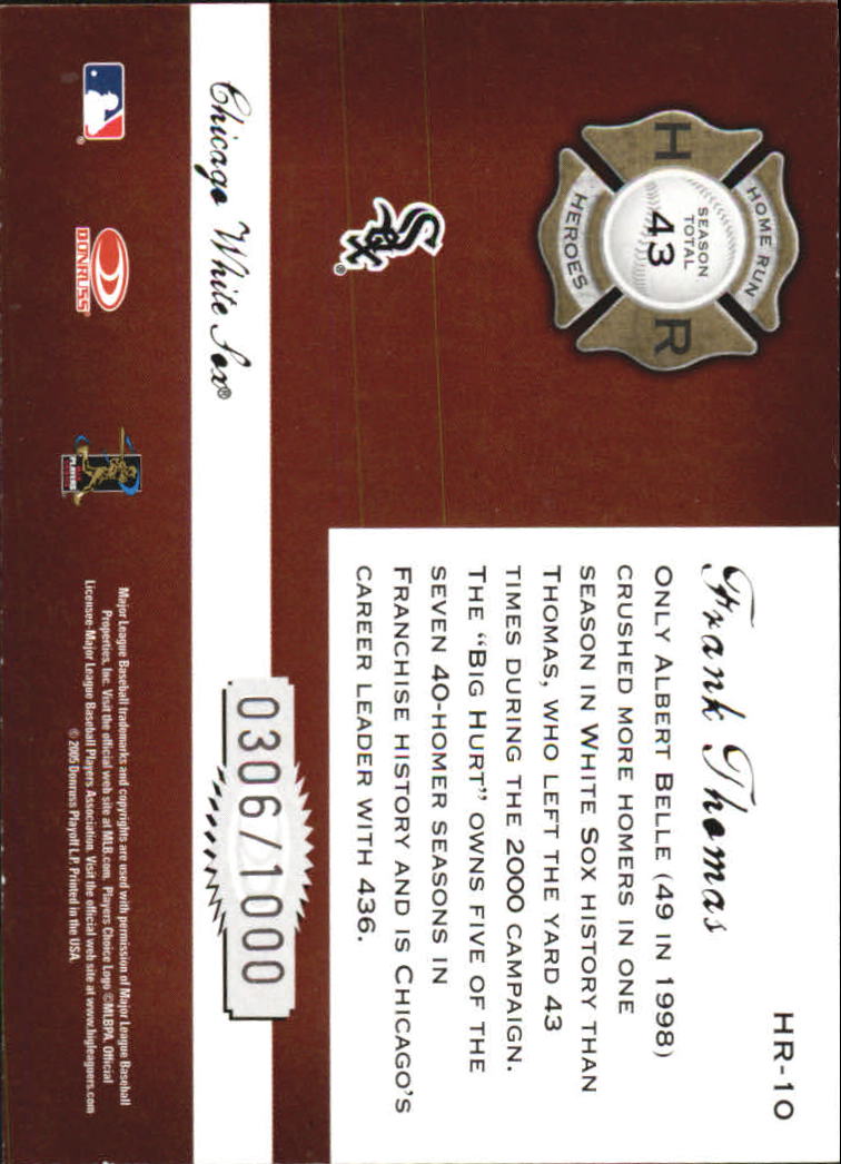 Donruss Classics Baseball 2005 "Home Run Heroes" inserto e carte parallele - Foto 17 di 87
