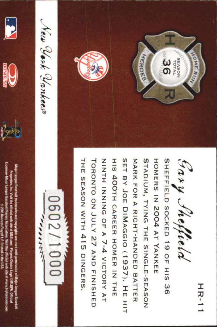 Donruss Classics Baseball 2005 "Home Run Heroes" inserto e carte parallele - Foto 19 di 87