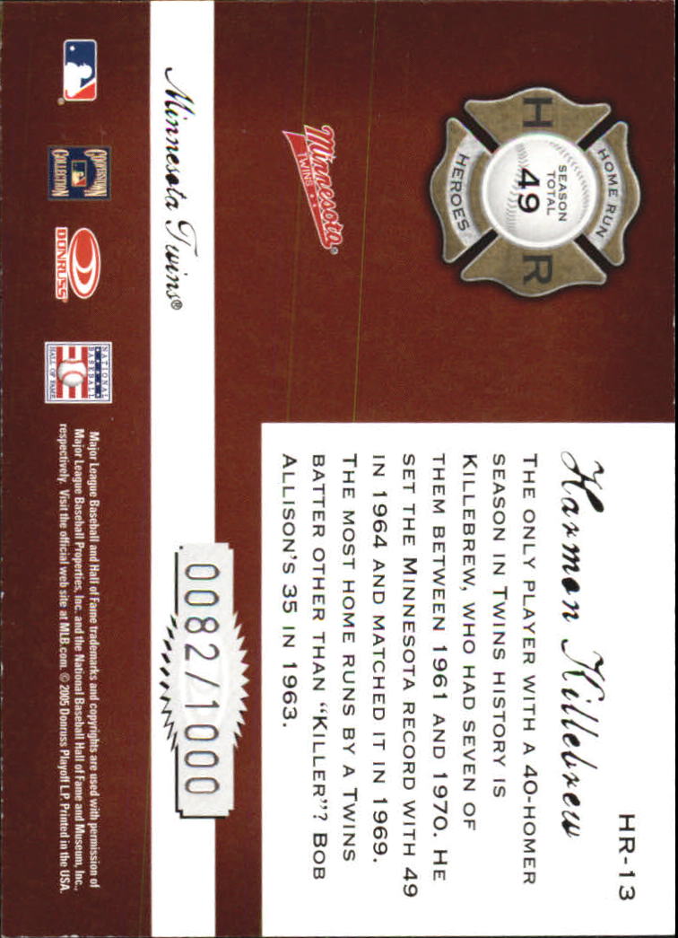 Donruss Classics Baseball 2005 "Home Run Heroes" inserto e carte parallele - Foto 23 di 87