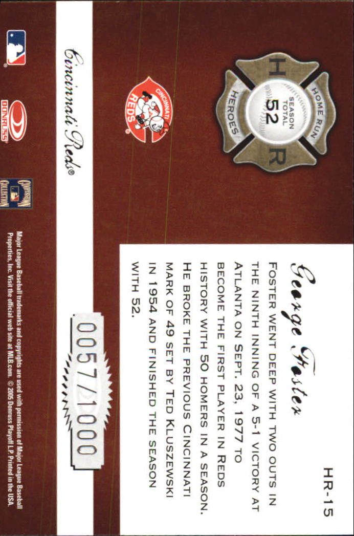 Donruss Classics Baseball 2005 "Home Run Heroes" inserto e carte parallele - Foto 25 di 87